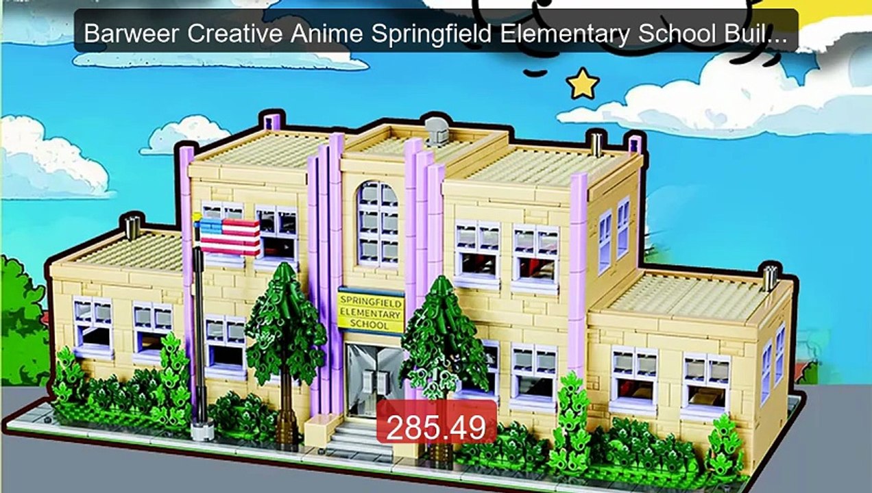 Barweer Creative Anime Springfield Elementary School Building ... -- Best Buy 2026 | Great Quality!