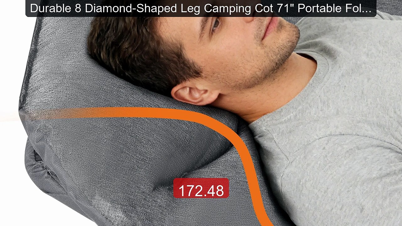Durable 8 Diamond-Shaped Leg Camping Cot 71" Portable Folding Outdo... -- Top Rated 2026 | Buy Now!