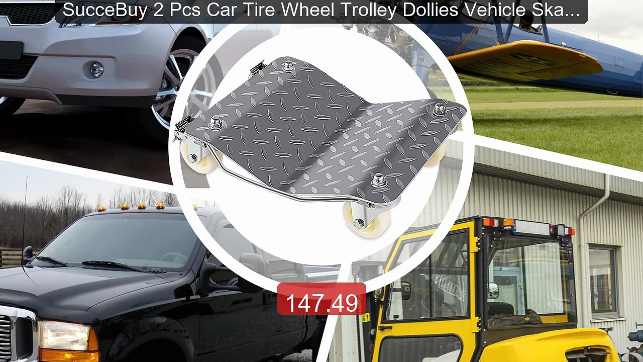 SucceBuy 2 Pcs Car Tire Wheel Trolley Dollies Vehicle Skate M... -- Amazing Value 2026 | Must Have!