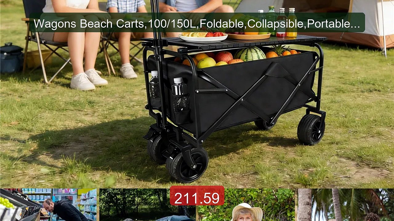 Wagons Beach Carts,100/150L,Foldable,Collapsible,Portable,All... -- Amazing Value 2026 | Must Have!