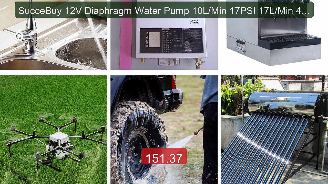 SucceBuy 12V Diaphragm Water Pump 10L/Min 17PSI 17L/Min 40PSI... -- Amazing Value 2026 | Must Have!