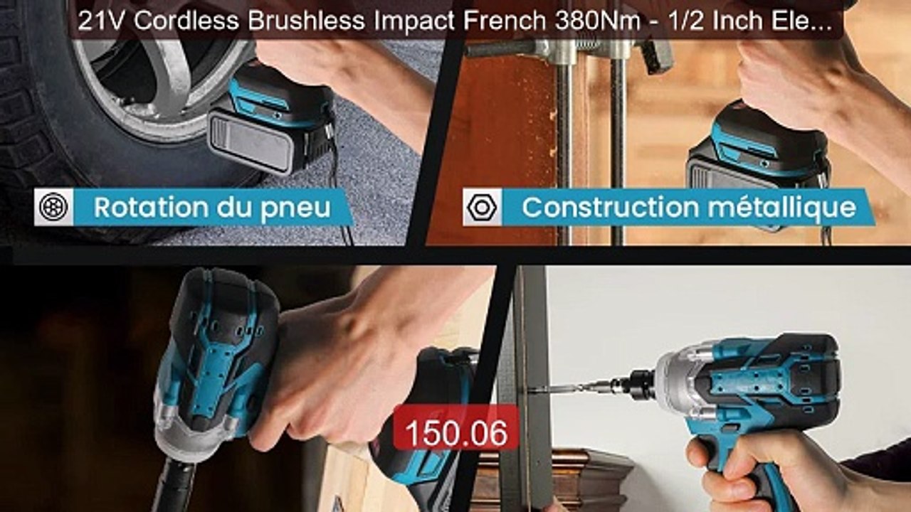 21V Cordless Brushless Impact French 380Nm - 1/2 Inch Electric... -- Hot Deal 2026 | Limited Offer!