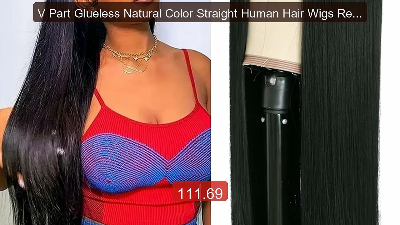 V Part Glueless Natural Color Straight Human Hair Wigs Remy Ha... -- Hot Deal 2026 | Limited Offer!