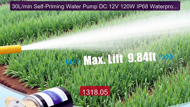 30L/min Self-Priming Water Pump DC 12V 120W IP68 Waterproof Co... Best Buy 2026 | Great Quality!