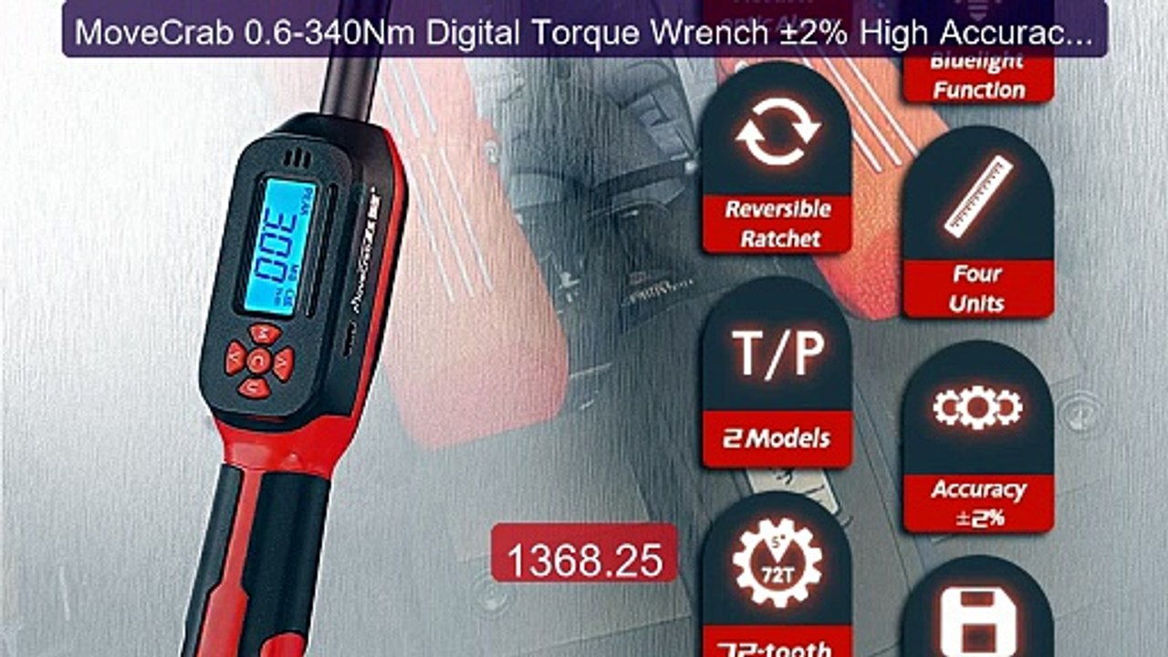 MoveCrab 0.6-340Nm Digital Torque Wrench ±2% High Accuracy Dua... -- Best Buy 2026 | Great Quality!