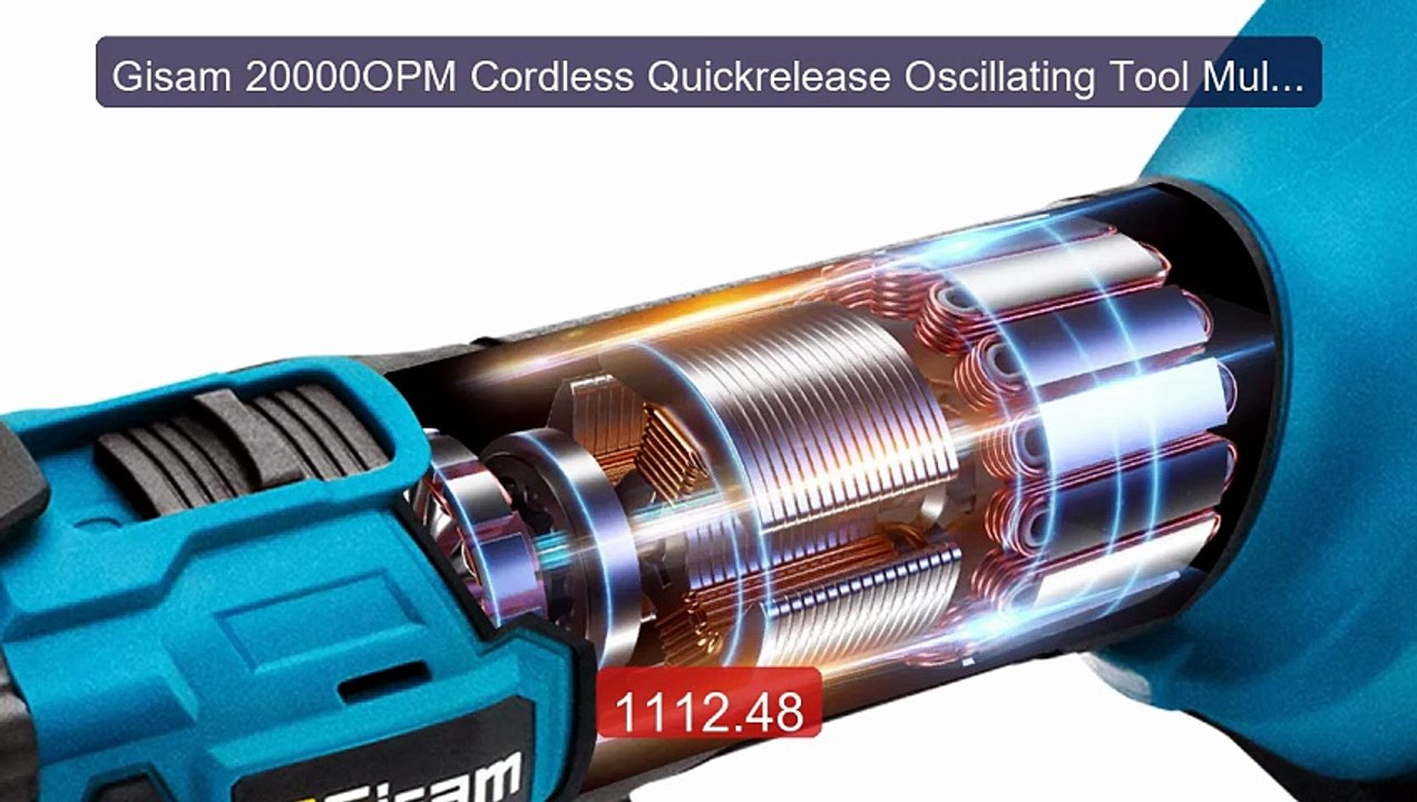Gisam 20000OPM Cordless Quickrelease Oscillating Tool Multifun... -- Best Buy 2026 | Great Quality!