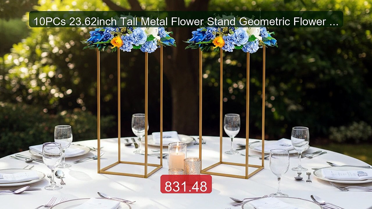 10PCs 23.62inch Tall Metal Flower Stand Geometric Flower Vase ... -- Best Buy 2026 | Great Quality!