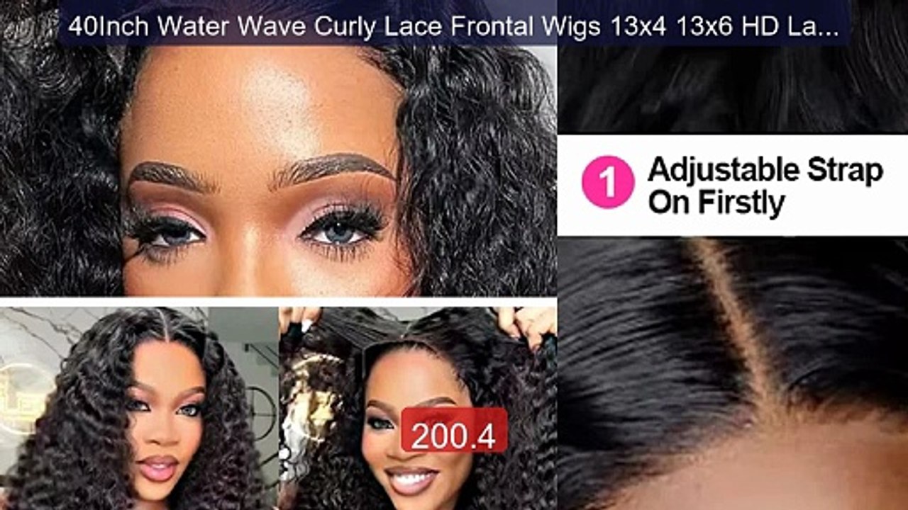 40Inch Water Wave Curly Lace Frontal Wigs 13x4 13x6 HD Lace Frontal... -- Top Rated 2026 | Buy Now!