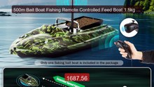 500m Bait Boat Fishing Remote Controlled Feed Boat 1.5kg Loadi... -- Hot Deal 2026 | Limited Offer!