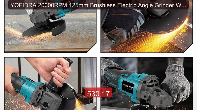 YOFIDRA 20000RPM 125mm Brushless Electric Angle Grinder Wood M... Best Buy 2026 | Great Quality!