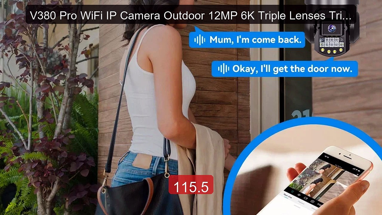 V380 Pro WiFi IP Camera Outdoor 12MP 6K Triple Lenses Triple Screen... -- Top Rated 2026 | Buy Now!