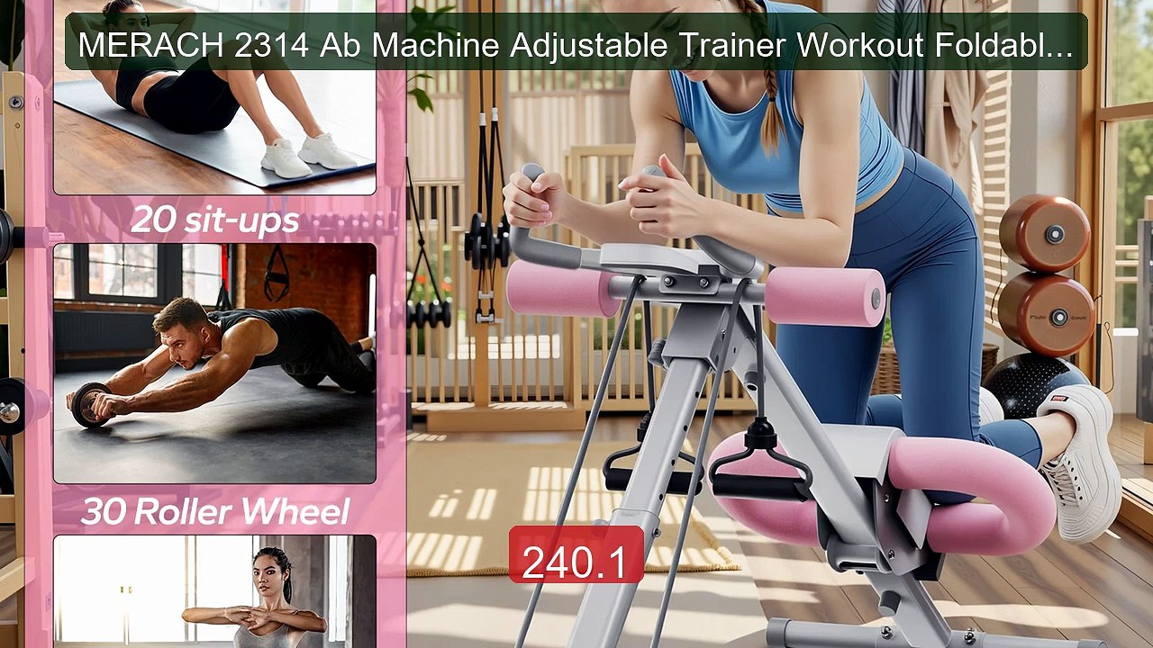 MERACH 2314 Ab Machine Adjustable Trainer Workout Foldable Kn... -- Amazing Value 2026 | Must Have!