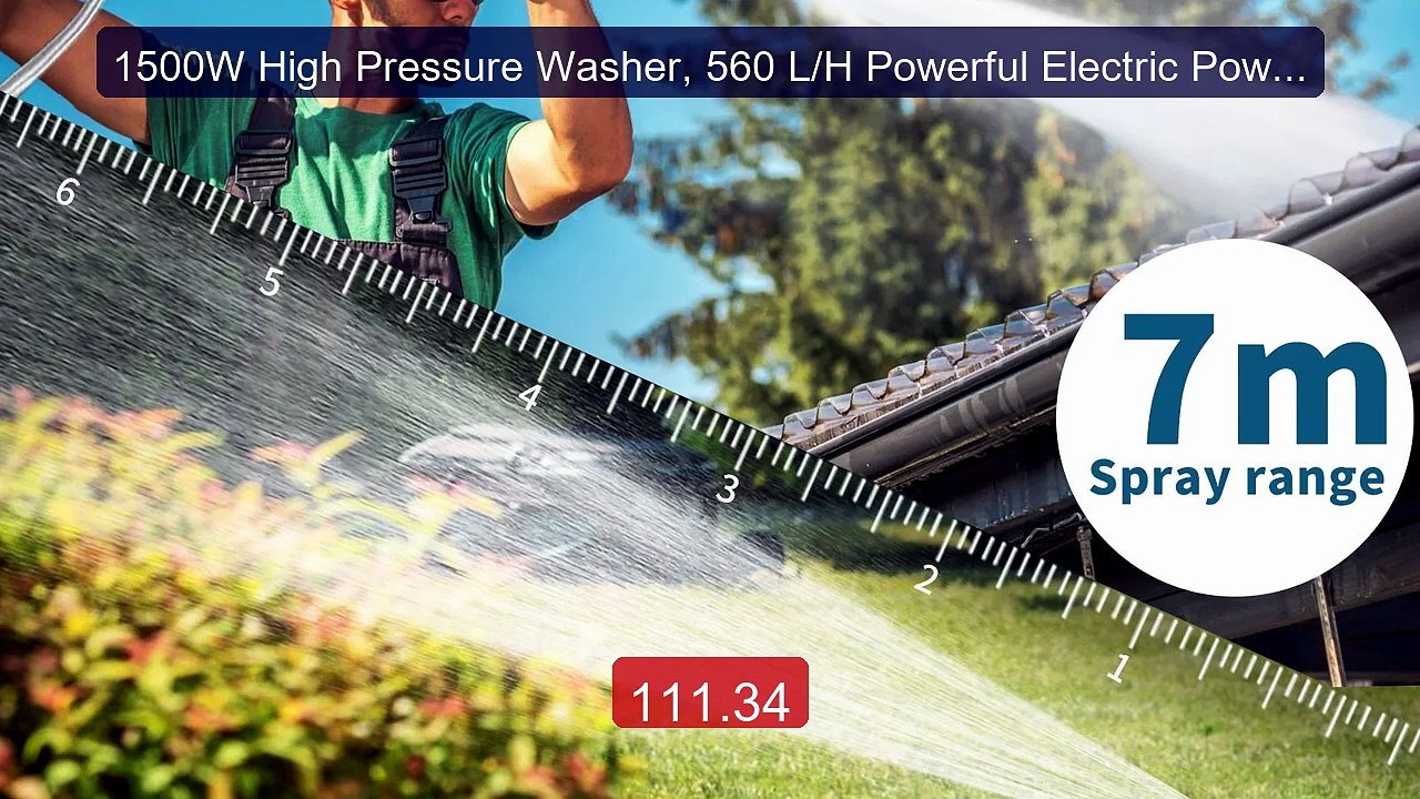 1500W High Pressure Washer, 560 L/H Powerful Electric Power Wa... -- Best Buy 2026 | Great Quality!
