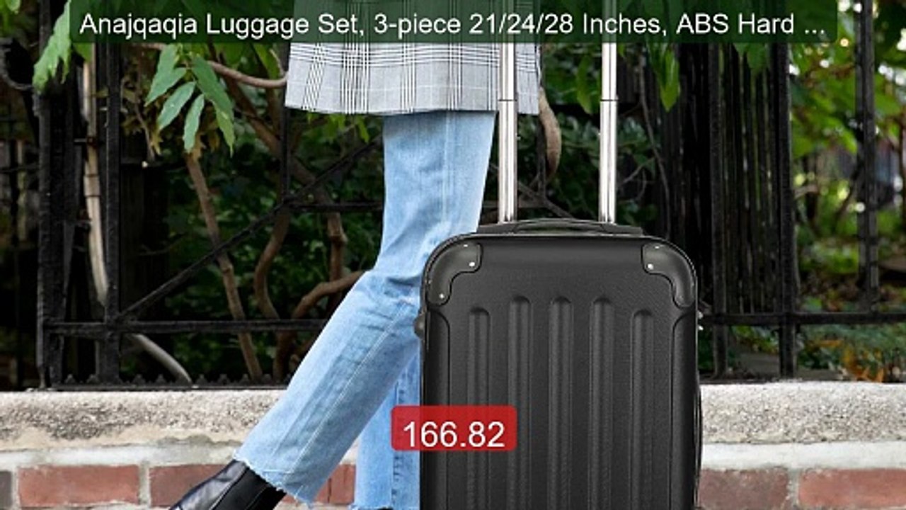 Anajqaqia Luggage Set, 3-piece 21/24/28 Inches, ABS Hard Surface -- Best Deal 2026 | Shop Now!