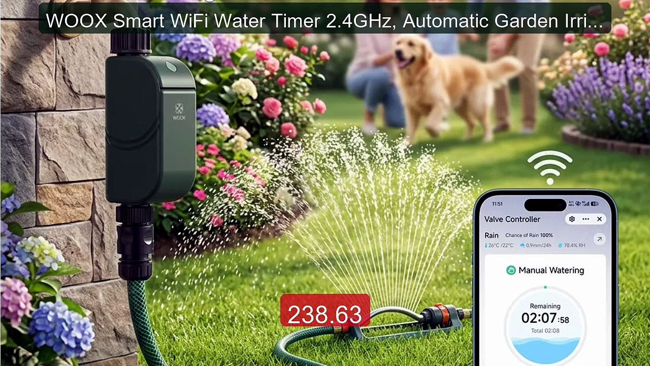 WOOX Smart WiFi Water Timer 2.4GHz, Automatic Garden Irrigati... -- Amazing Value 2026 | Must Have!