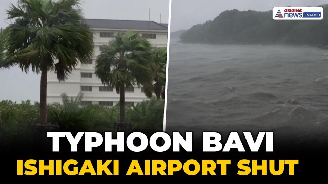 Typhoon Bavi Batters Japan | Ishigaki Airport Shut | World News