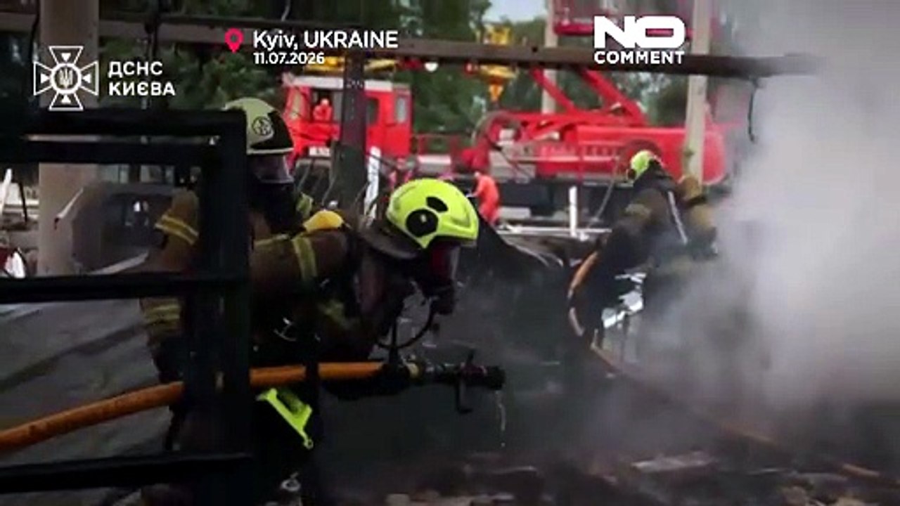 War in Ukraine: Kyiv hit by Russian ballistic missiles and drone swarm, 10 injured