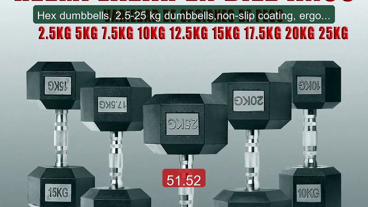 Hex dumbbells, 2.5-25 kg dumbbells,non-slip coa...