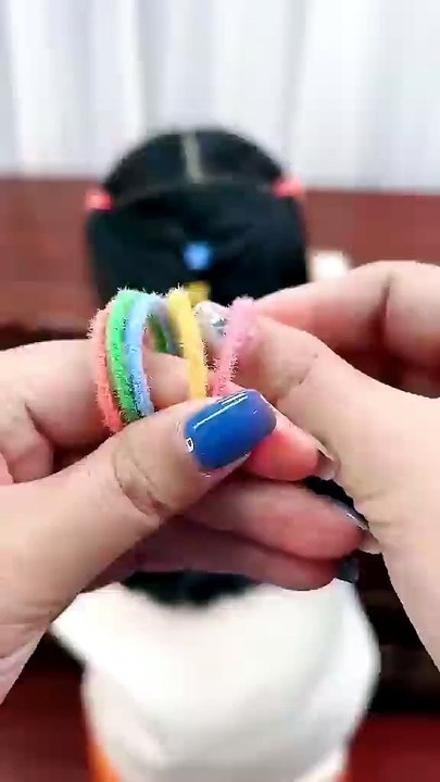 Perfect 1-Minute Heatless Toddler School Hair Hack ✨ | Tuto Coiffure Facile