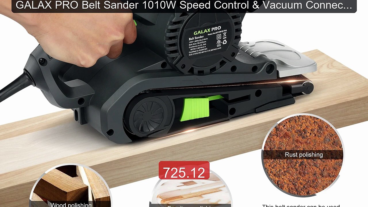 GALAX PRO Belt Sander 1010W Speed Control & Vacuum Connecti... -- Top Pick 2026 | Unbeatable Price!
