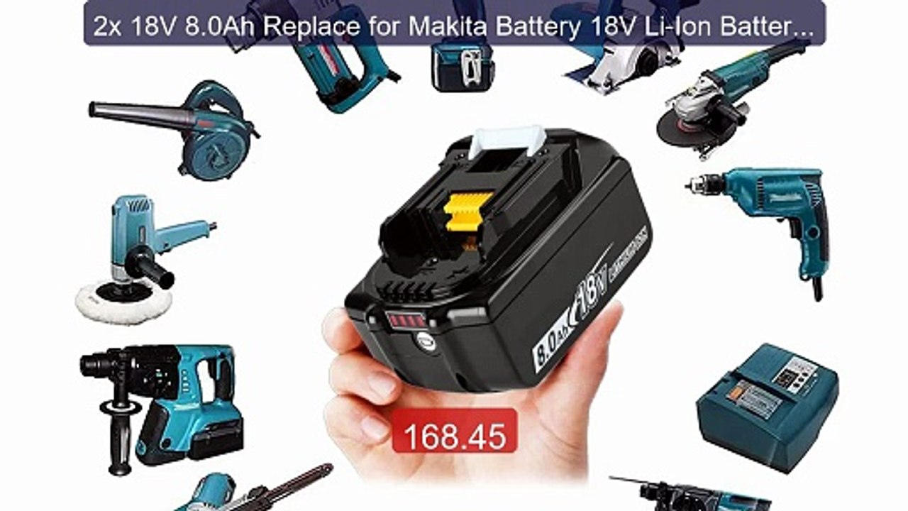 2x 18V 8.0Ah Replace for Makita Battery 18V Li-Ion Battery ... -- Top Pick 2026 | Unbeatable Price!