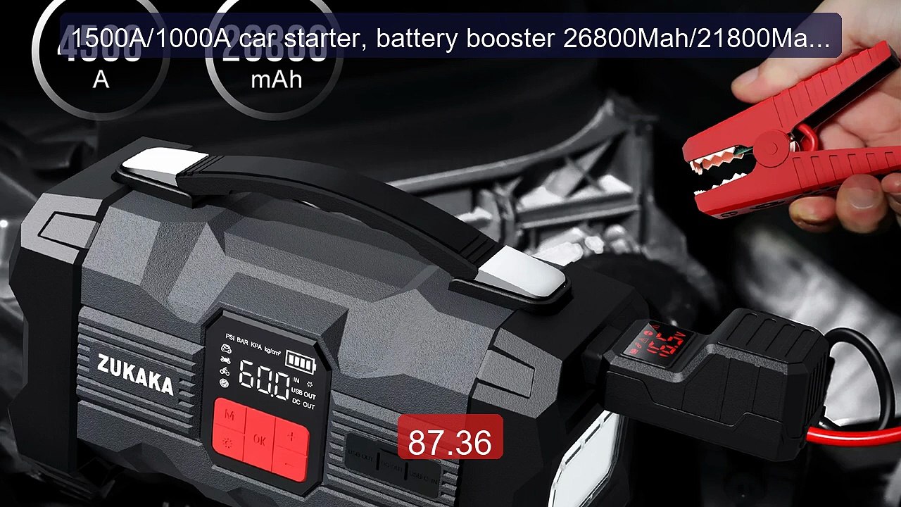 1500A/1000A car starter, battery booster 26800Mah/21800Mah wi... -- Amazing Value 2026 | Must Have!