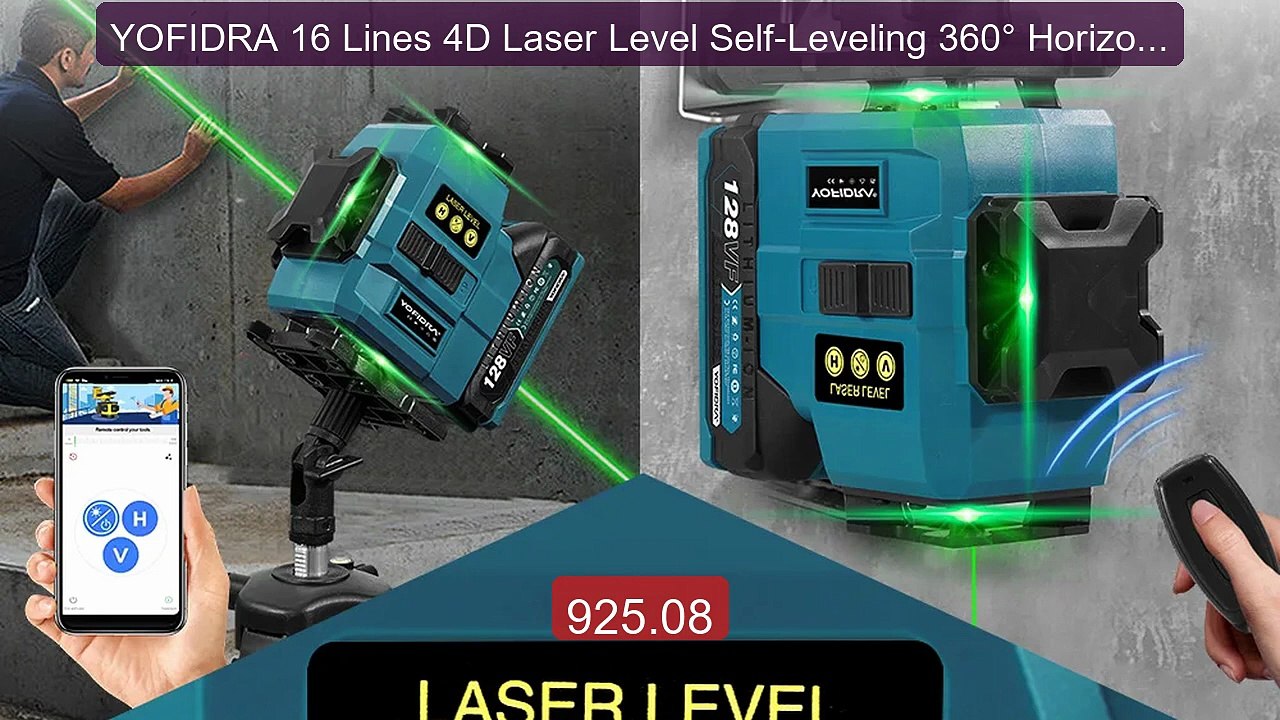 YOFIDRA 16 Lines 4D Laser Level Self-Leveling 360° Horizont... -- Top Pick 2026 | Unbeatable Price!