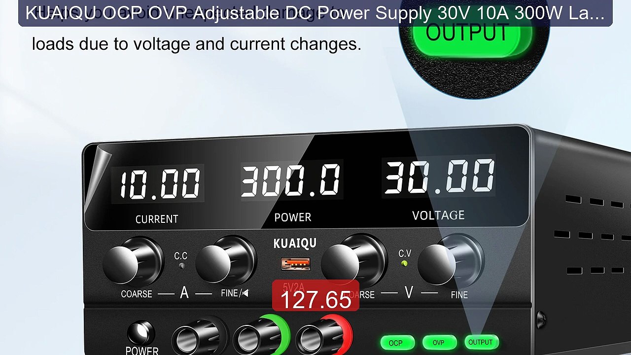 KUAIQU OCP OVP Adjustable DC Power Supply 30V 10A 300W Lab Vol... -- Hot Deal 2026 | Limited Offer!