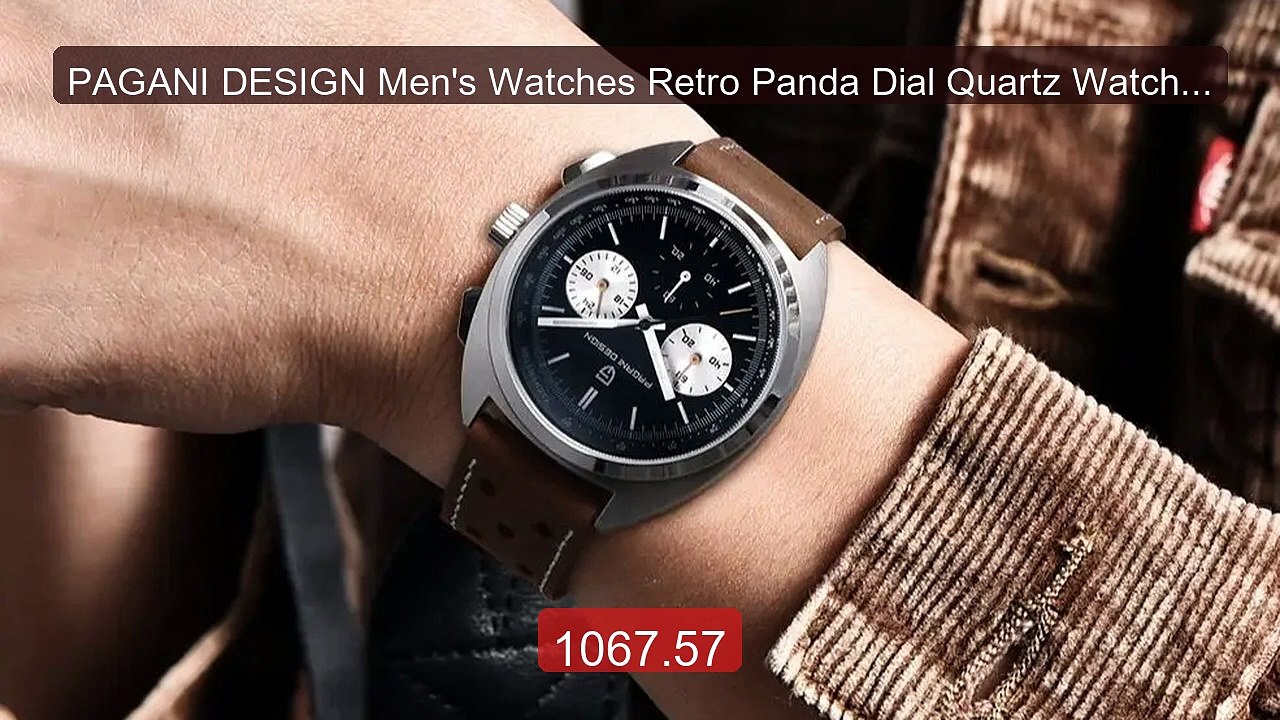 PAGANI DESIGN Men's Watches Retro Panda Dial Quartz Watch Men Japan... -- Top Rated 2026 | Buy Now!