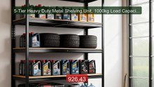5-Tier Heavy Duty Metal Shelving Unit, 1000kg Load Capacity Boltles... -- Top Rated 2026 | Buy Now!