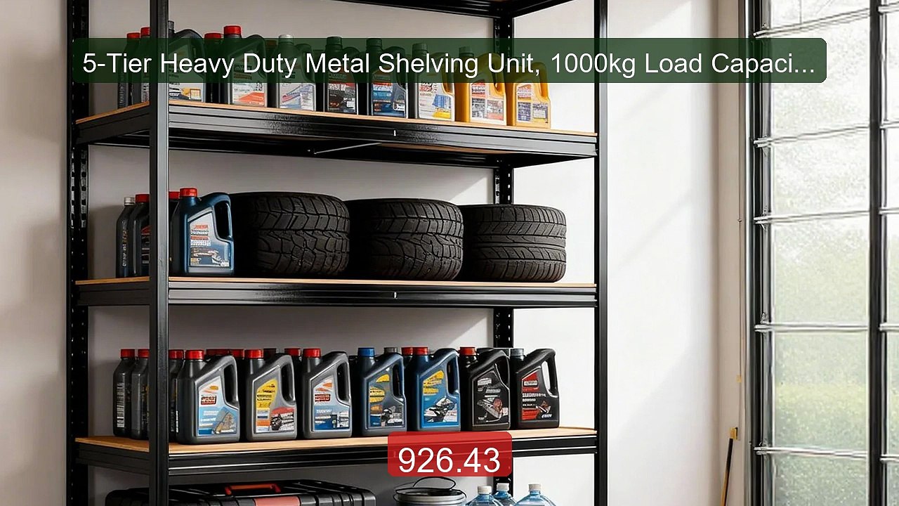 5-Tier Heavy Duty Metal Shelving Unit, 1000kg Load Capacity Boltles... -- Top Rated 2026 | Buy Now!
