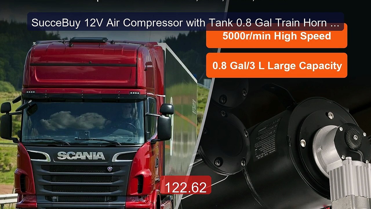 SucceBuy 12V Air Compressor with Tank 0.8 Gal Train Horn Air C... -- Hot Deal 2026 | Limited Offer!