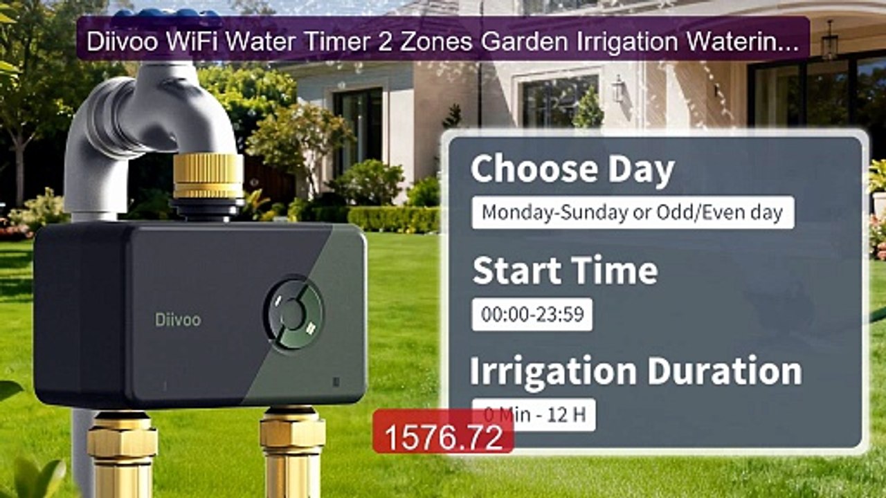 Diivoo WiFi Water Timer 2 Zones Garden Irrigation Watering ... -- Top Pick 2026 | Unbeatable Price!