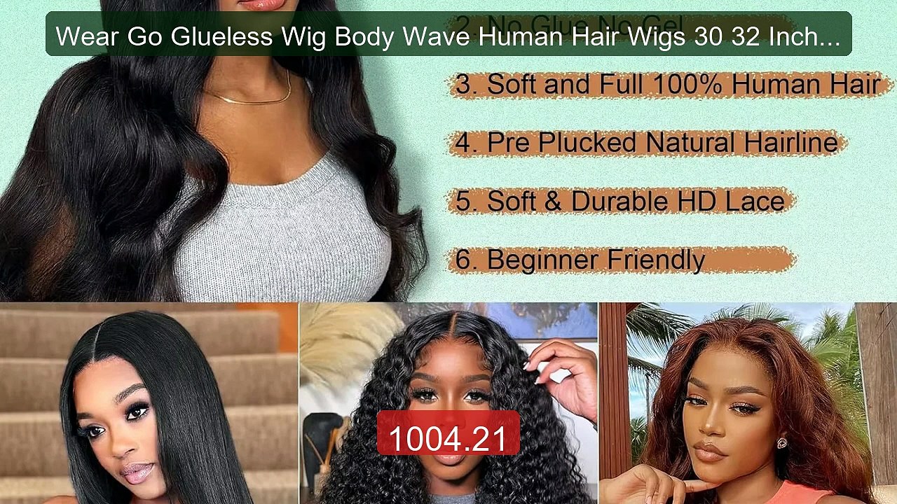 Wear Go Glueless Wig Body Wave Human Hair Wigs 30 32 Inch 4x4 ... -- Hot Deal 2026 | Limited Offer!