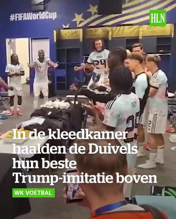 Les joueurs belges ont dansé la danse de Trump dans les vestiaires après leur victoire 4-1 en Coupe du monde.
