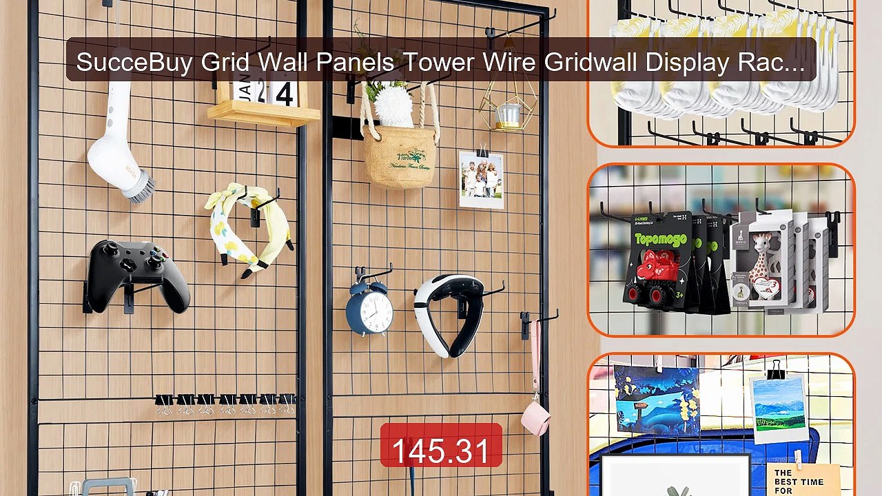 SucceBuy Grid Wall Panels Tower Wire Gridwall Display Racks D... -- Amazing Value 2026 | Must Have!