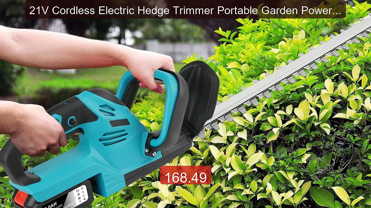 21V Cordless Electric Hedge Trimmer Portable Garden Power Tool... -- Best Buy 2026 | Great Quality!