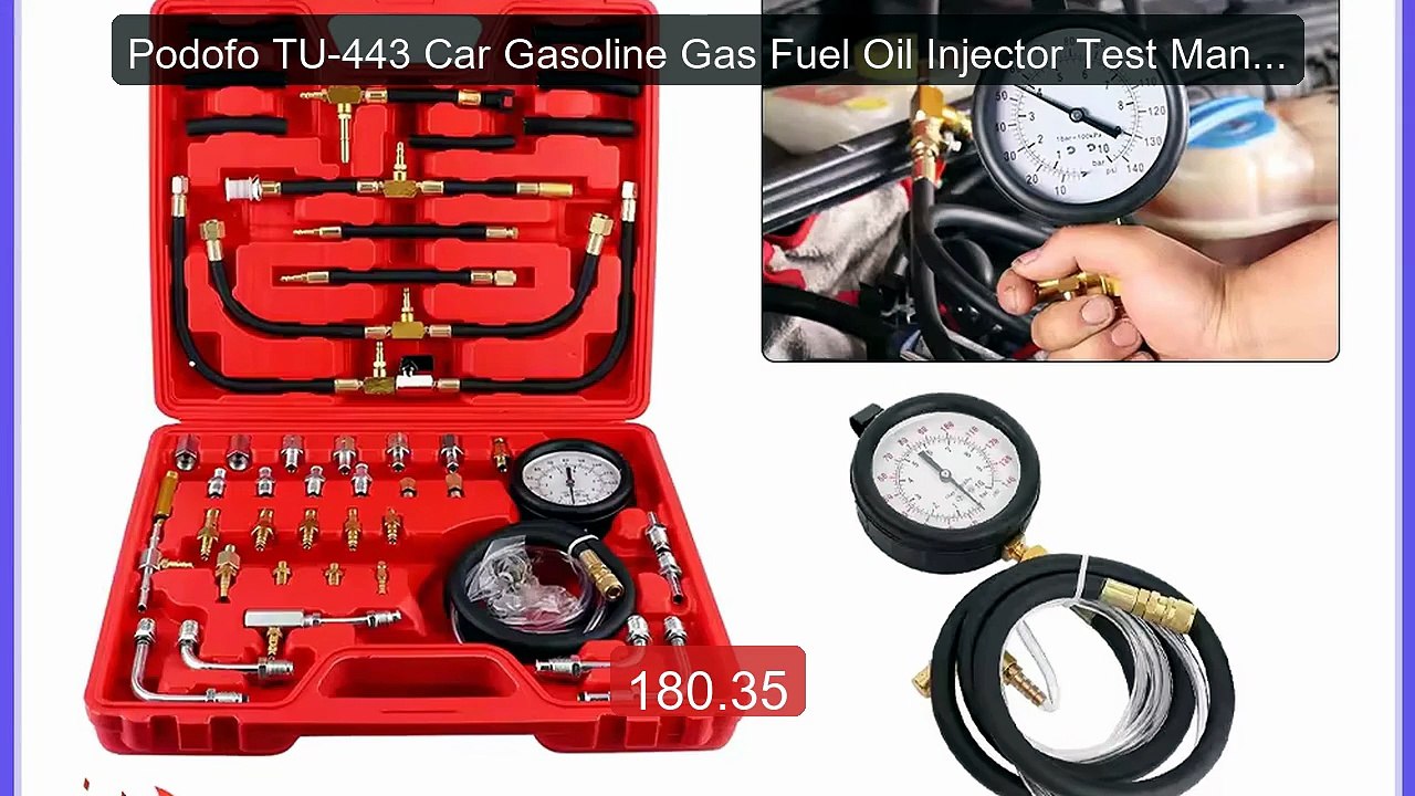 Podofo TU-443 Car Gasoline Gas Fuel Oil Injector Test Manom... -- Top Pick 2026 | Unbeatable Price!