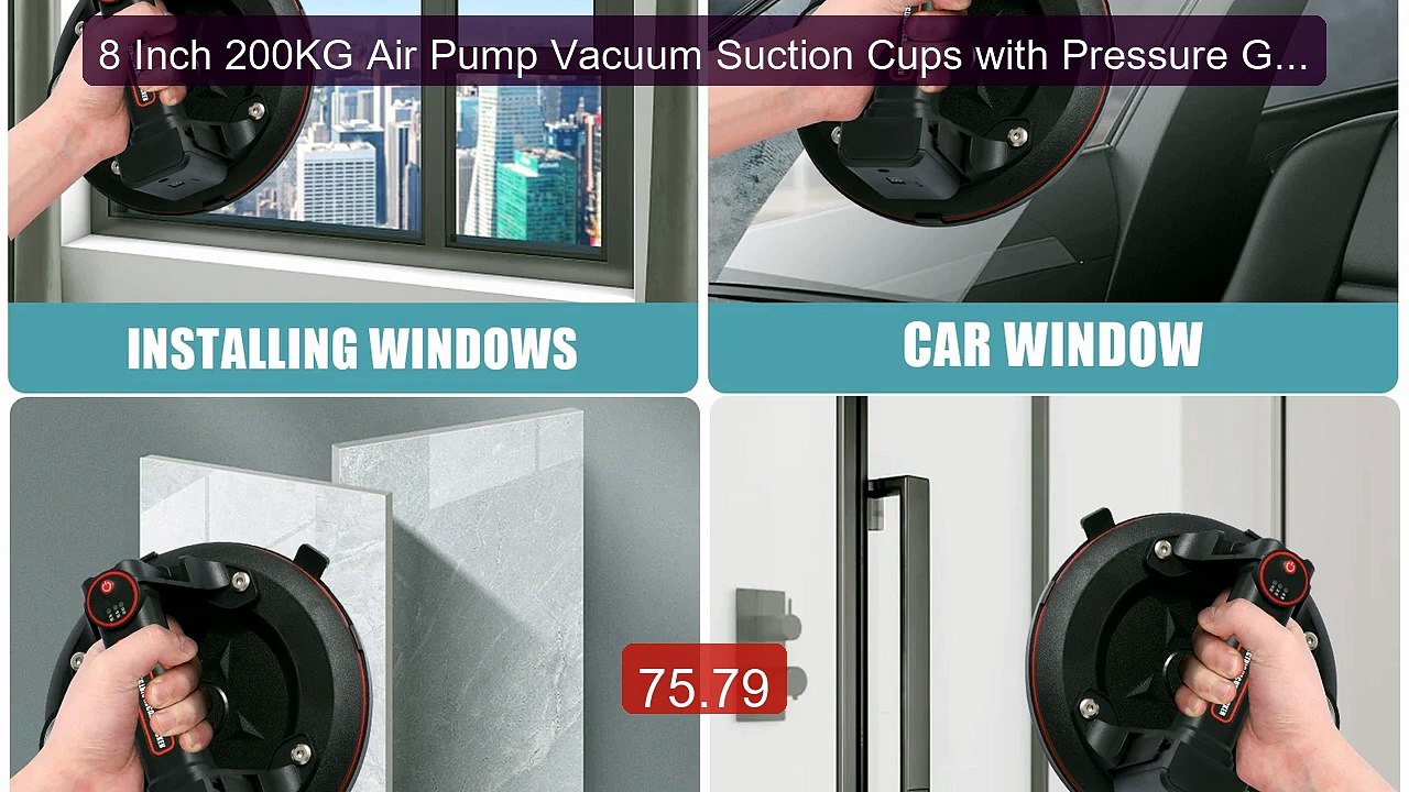 8 Inch 200KG Air Pump Vacuum Suction Cups with Pressure Gauge Hand... -- Best Deal 2026 | Shop Now!