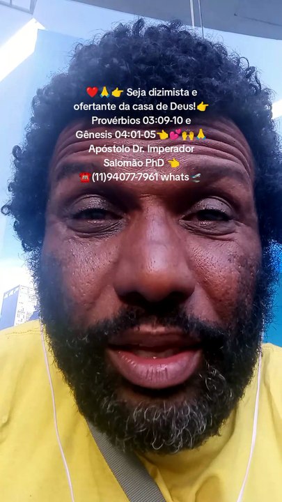 🙏👉 Seja dizimista e ofertante da casa de Deus!👉 Provérbios 03:09-10 e Gênesis 04:01-05👈💕🙌🙏!🙌🙏 🙏Apóstolo Dr. Imperador Salomão PhD 👈☎️(11)94077-7961 whats🛫