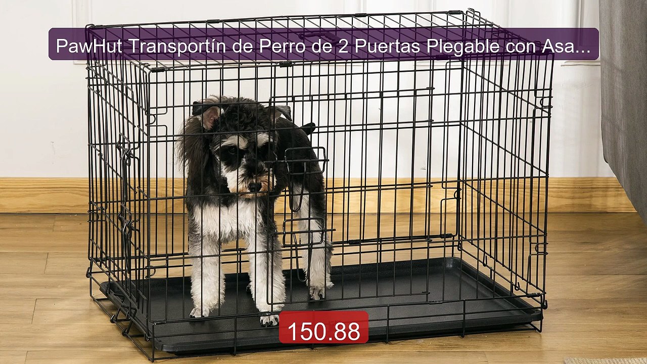 PawHut Transportín de Perro de 2 Puertas Plegable con Asa Acero 76... -- Best Deal 2026 | Shop Now!