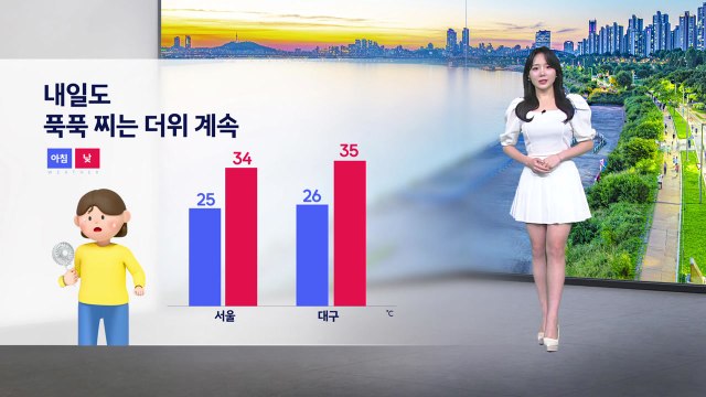 [날씨] 내일도 '찜통 더위' 계속...온열 질환 주의 / YTN