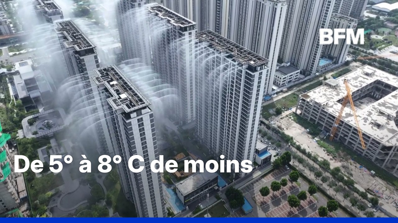 Chine: des brumisateurs géants sur les toits d'...