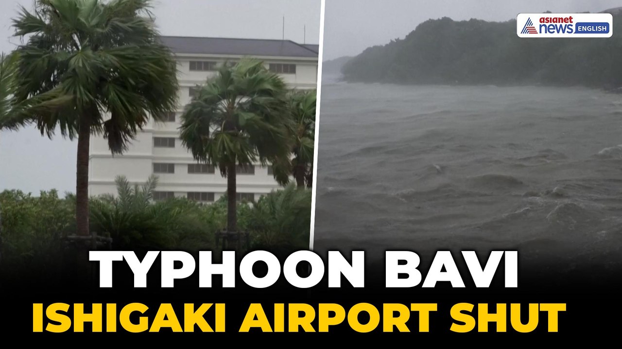 Typhoon Bavi Batters Japan | Ishigaki Airport Shut | World News