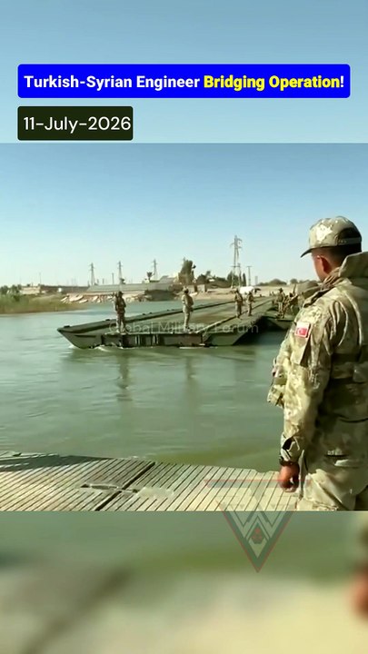 Turkish Floating Bridge Spans Euphrates