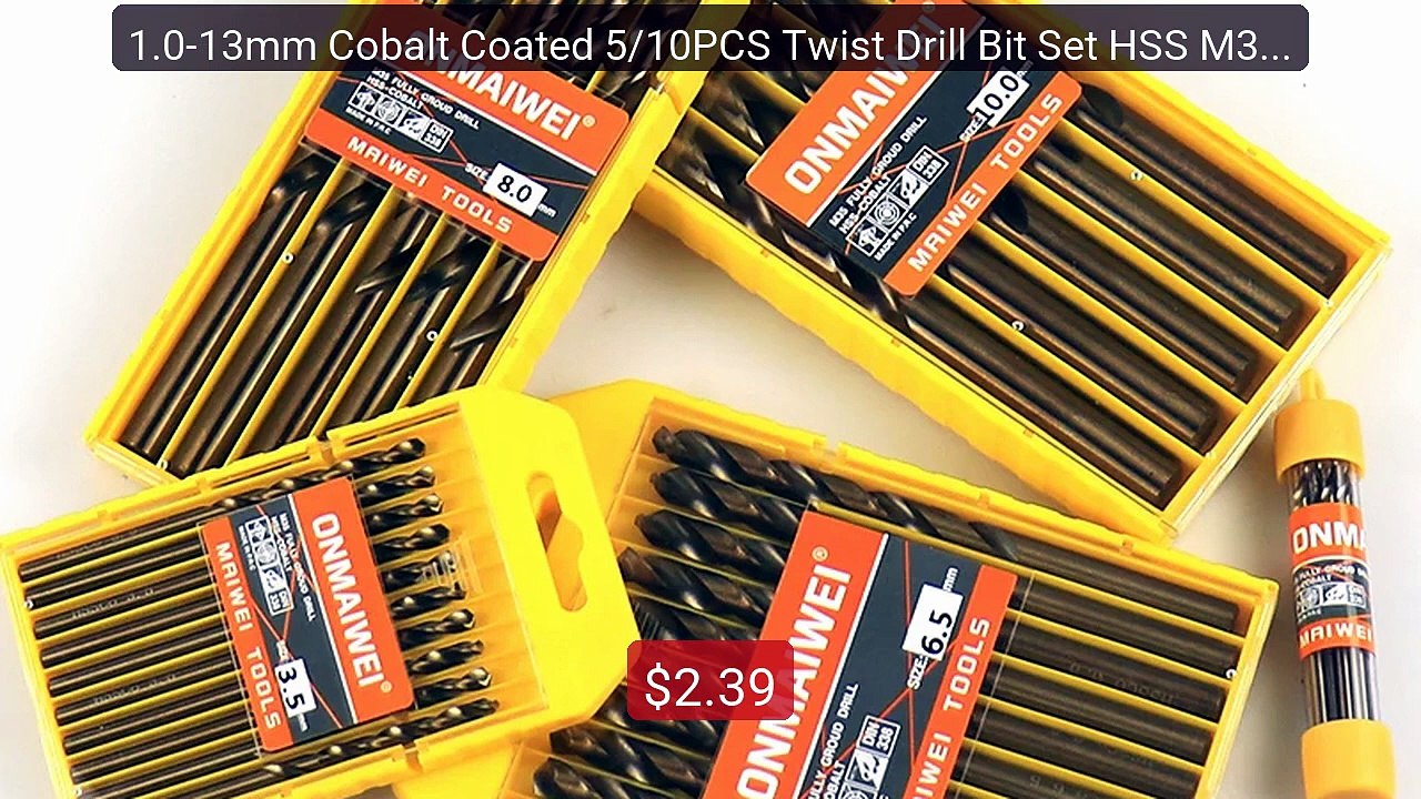 1.0-13mm Cobalt Coated 5/10PCS Twist Drill Bit Set HSS M35 Gun Dril... -- Top Rated 2026 | Buy Now!