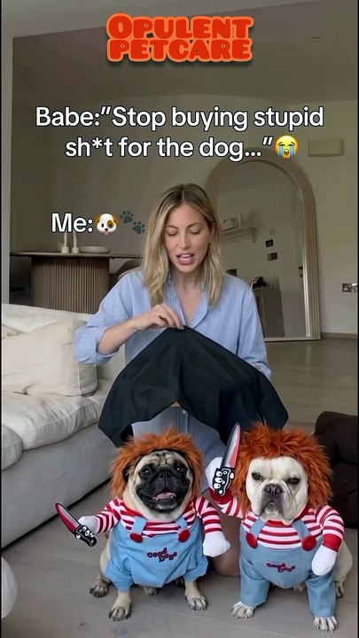 Chucky Costume for Dogs & Cats – Funny Halloween Pet Cosplay Outfit