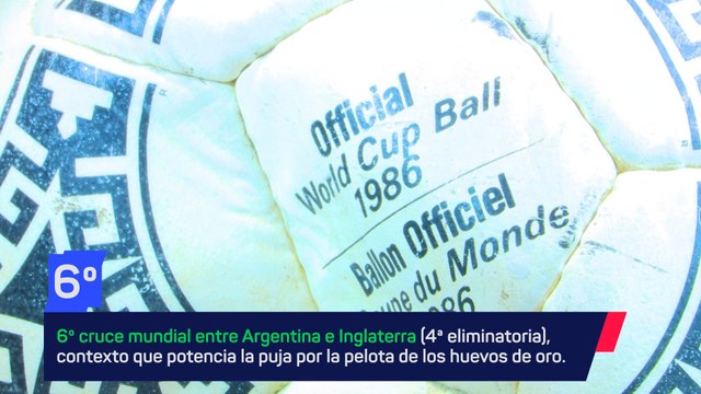 El balón de 'la mano de Dios' y 'el gol del siglo' de Maradona sale a subasta