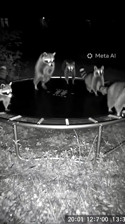 racoon have fun
