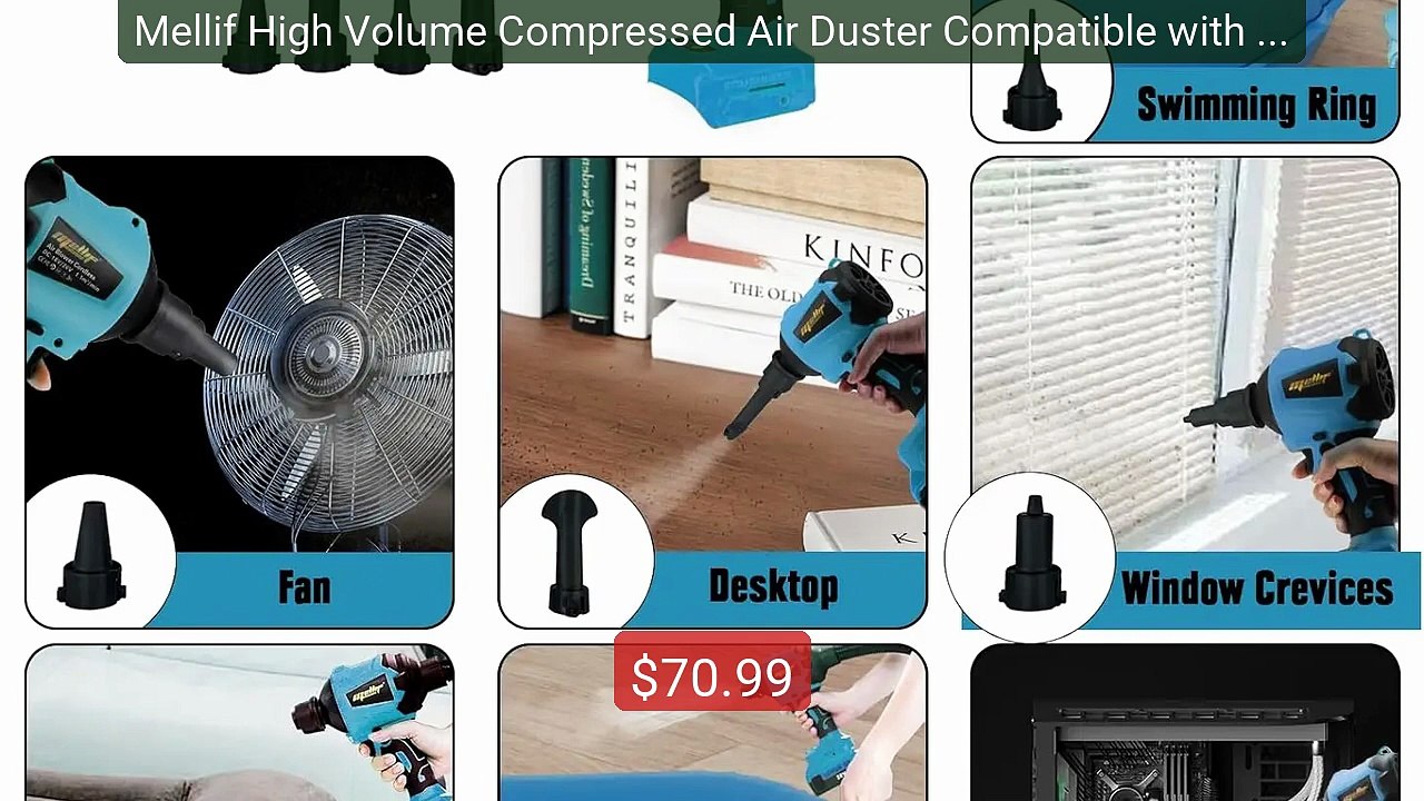 Mellif High Volume Compressed Air Duster Compatible with Dewa... -- Amazing Value 2026 | Must Have!